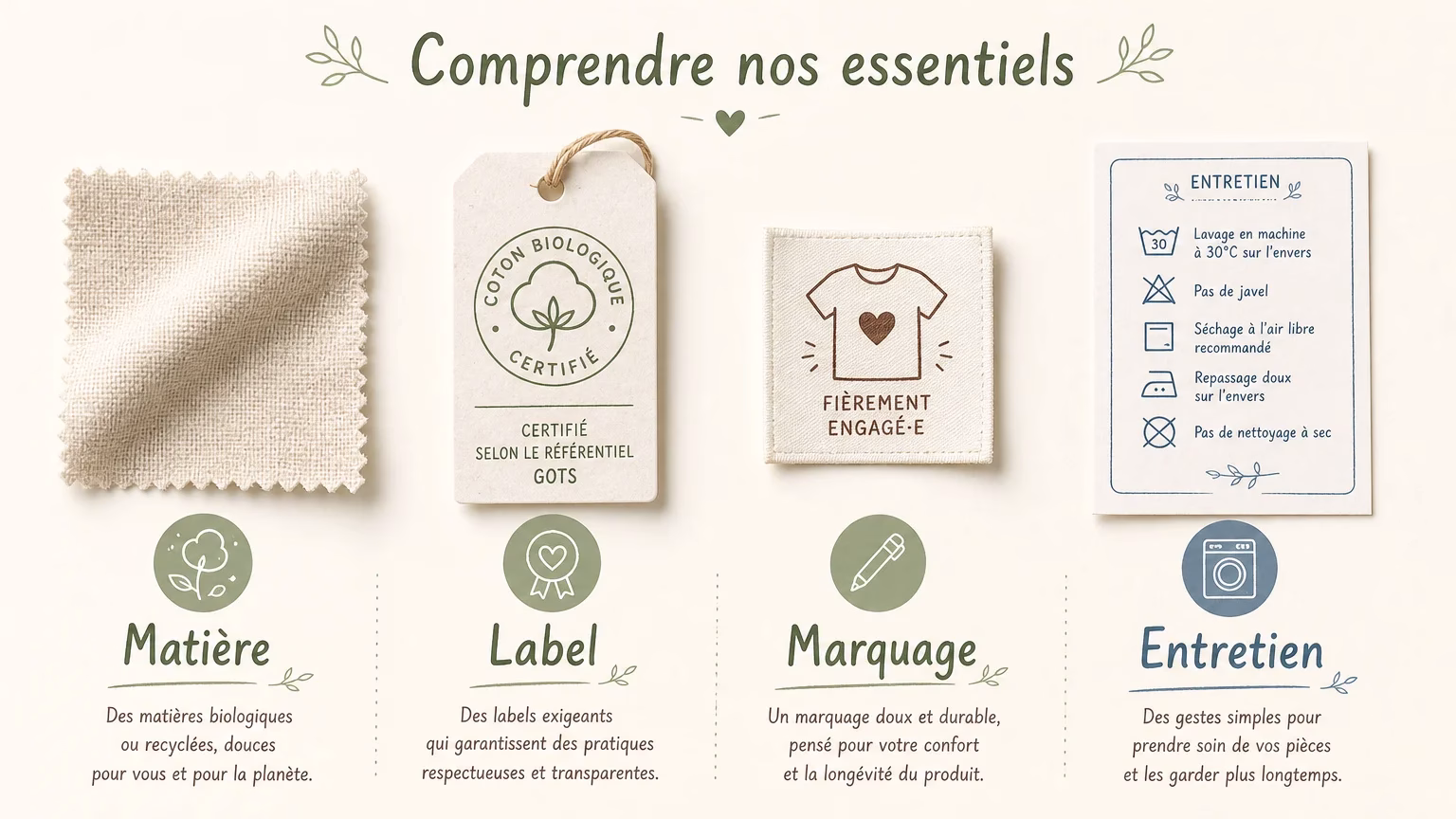 Checklist visuelle pour vérifier un t-shirt personnalisé écoresponsable
