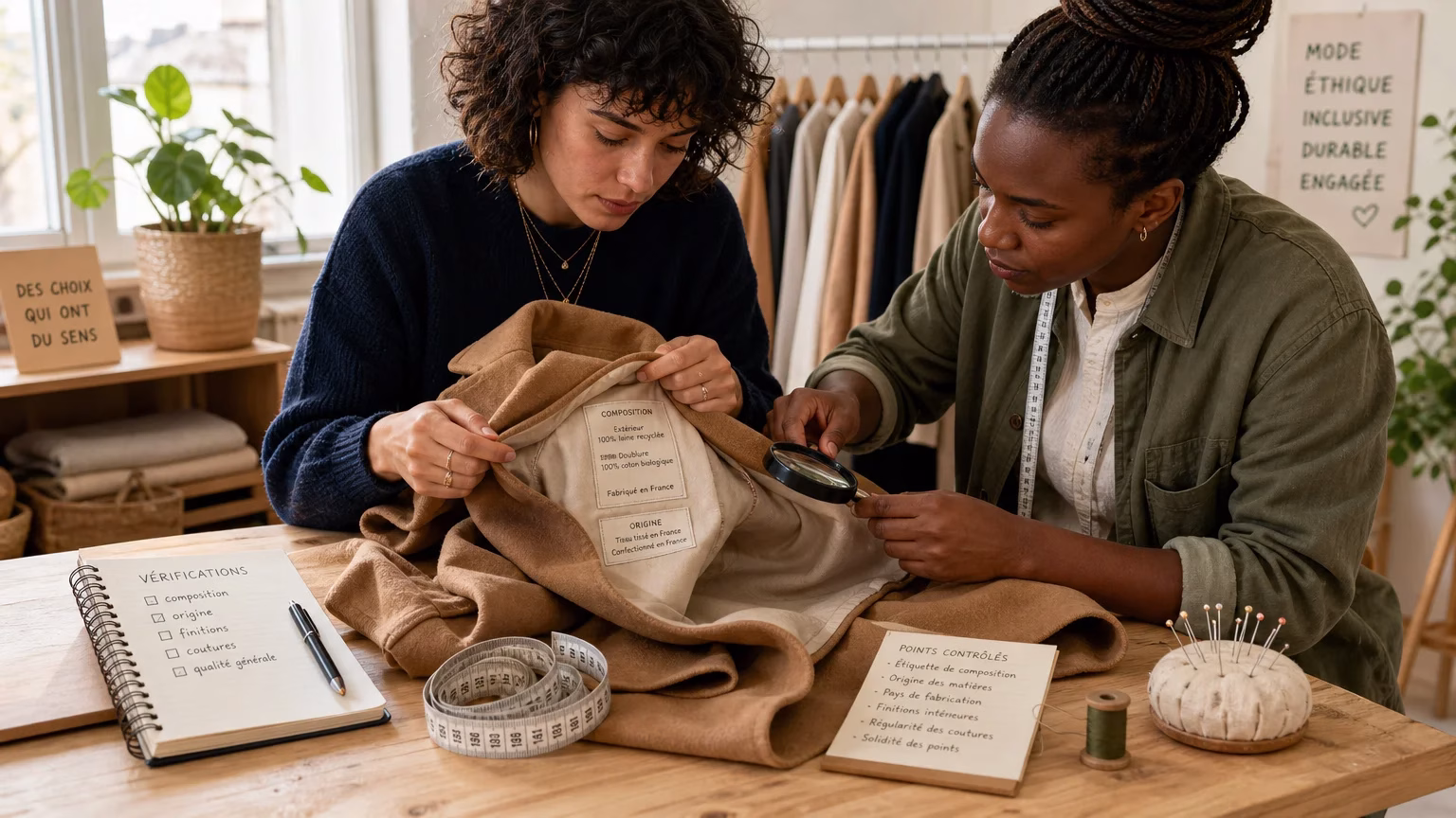 Vérification de la composition et de la traçabilité d’un manteau