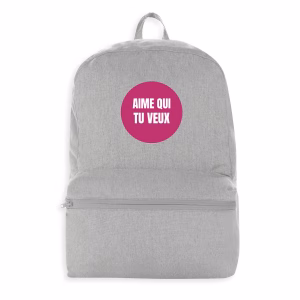 Sac à dos LGBT 100 % recyclé Aime qui tu veux