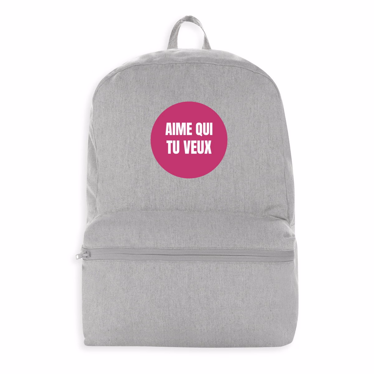 Sac à dos LGBT 100 % recyclé Aime qui tu veux