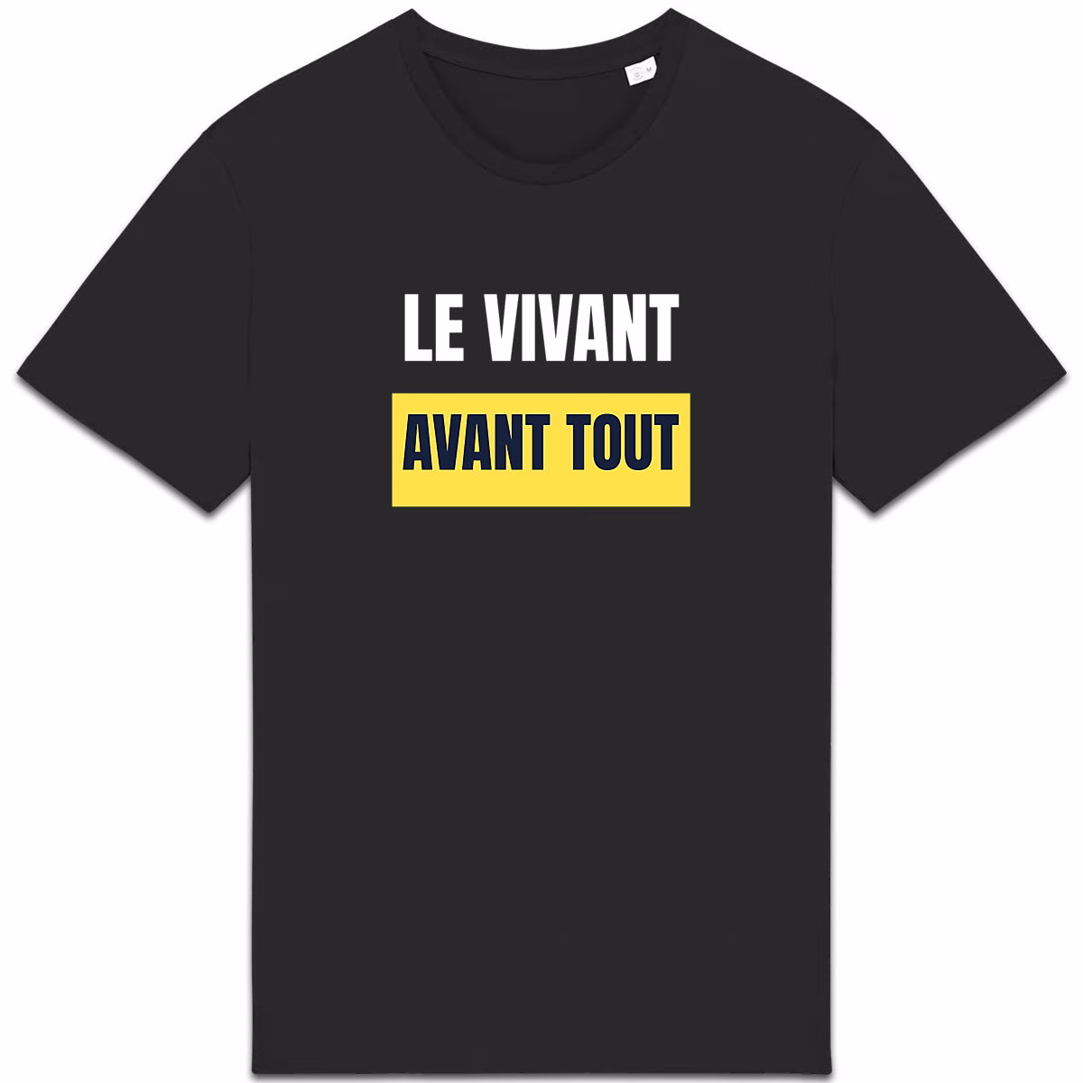 T-shirt écologie noir Le vivant avant tout