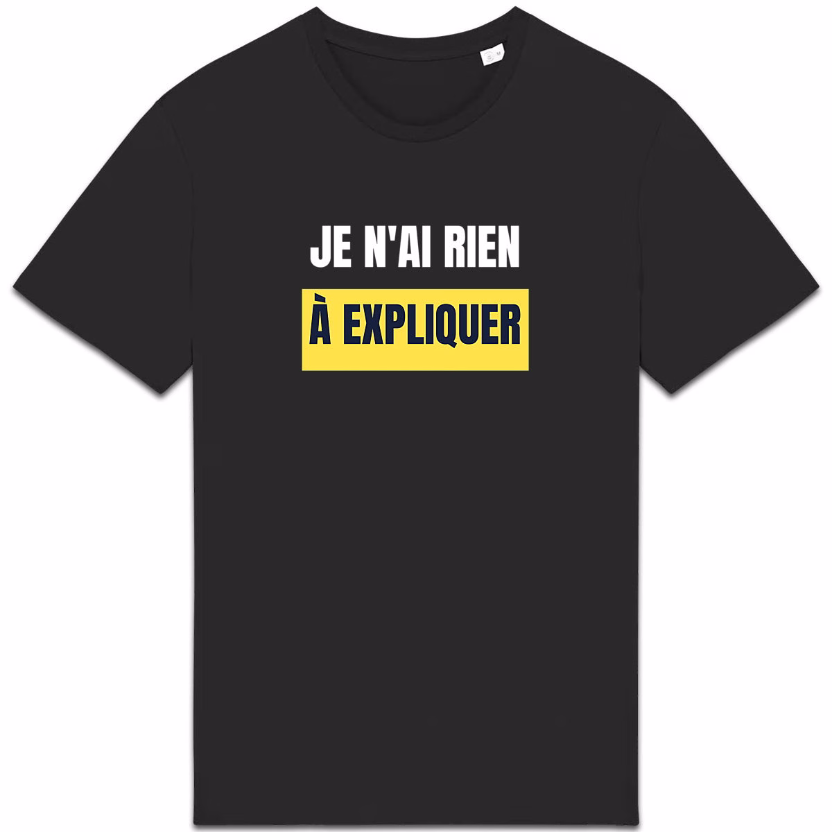 T-shirt LGBT noir Je n'ai rien à expliquer