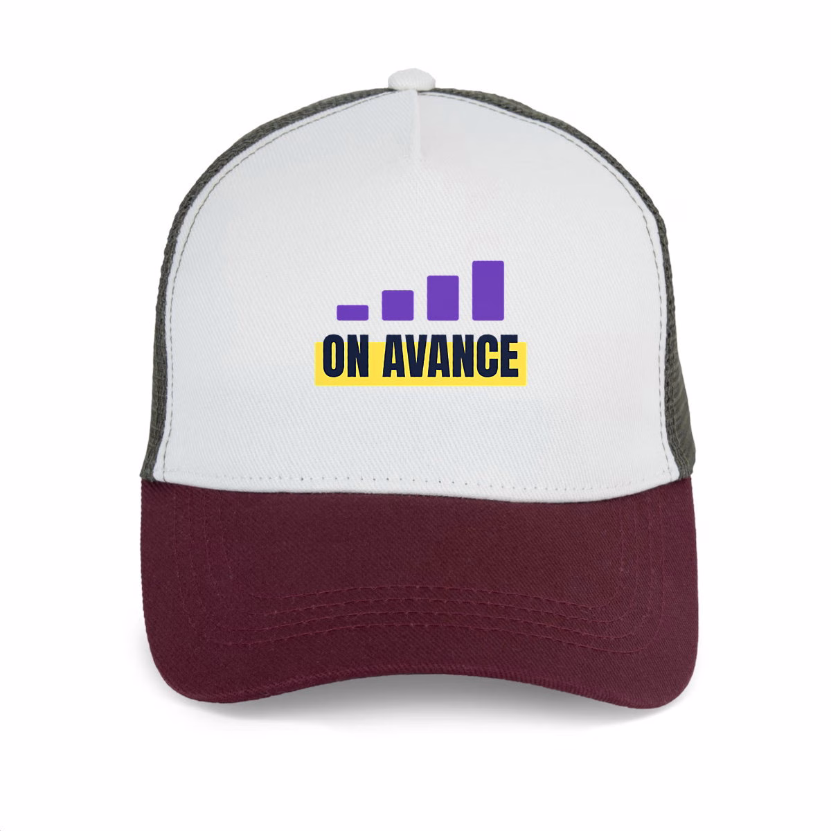 Casquette féministe trucker coton recyclé On avance