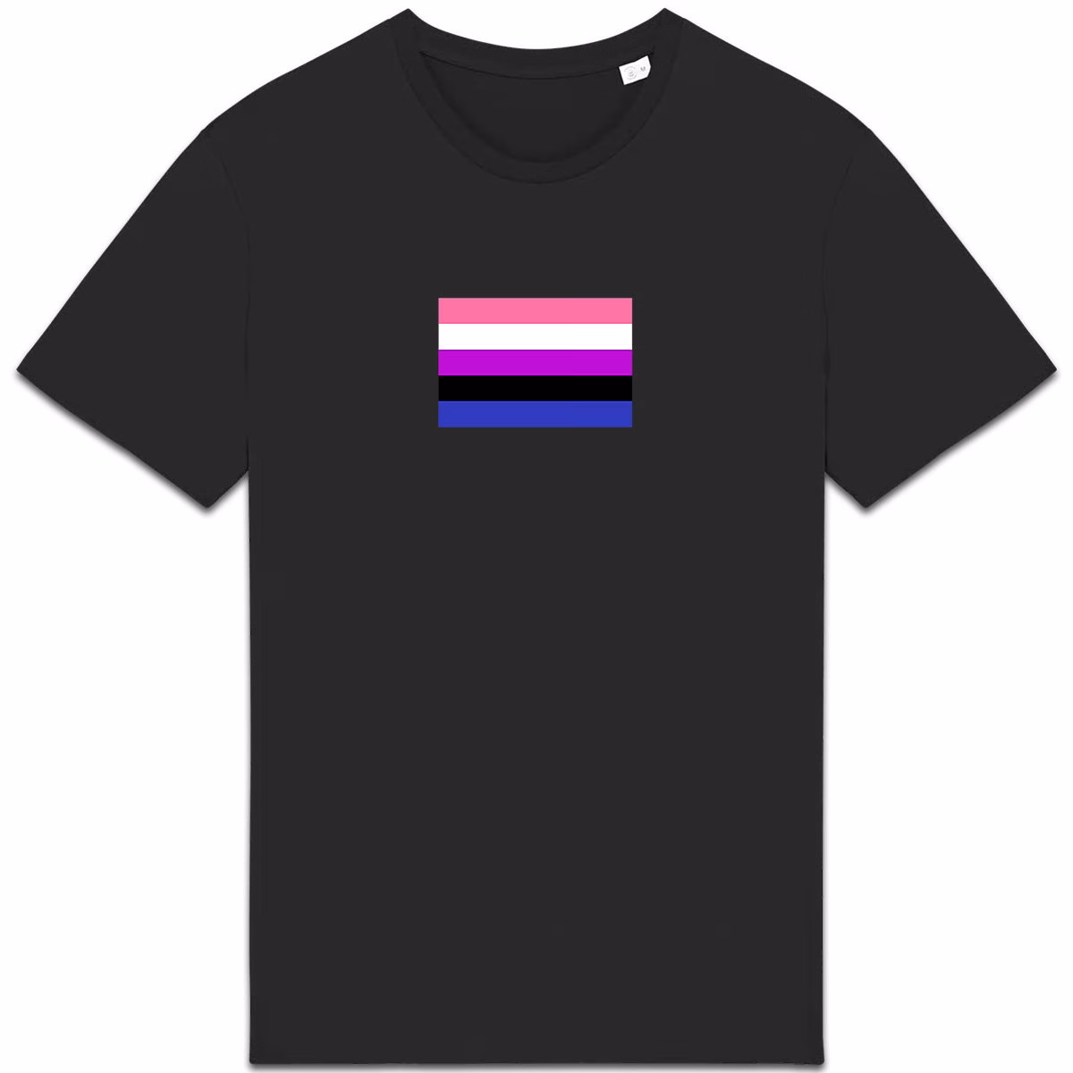 T-shirt aux couleurs du drapeau genderfluid