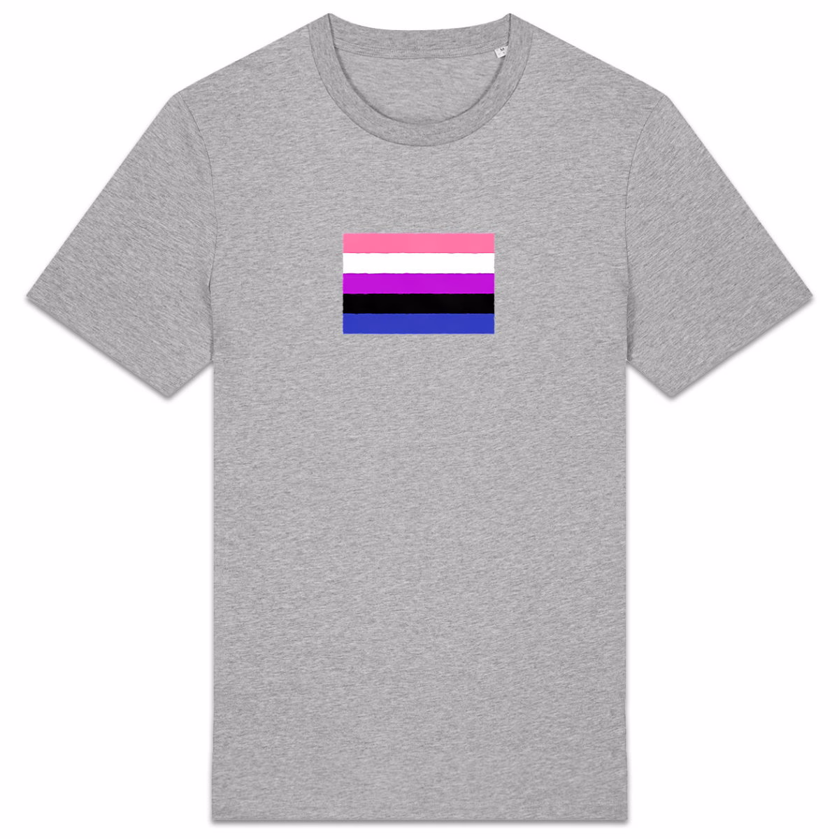 T-shirt aux couleurs du drapeau genderfluid
