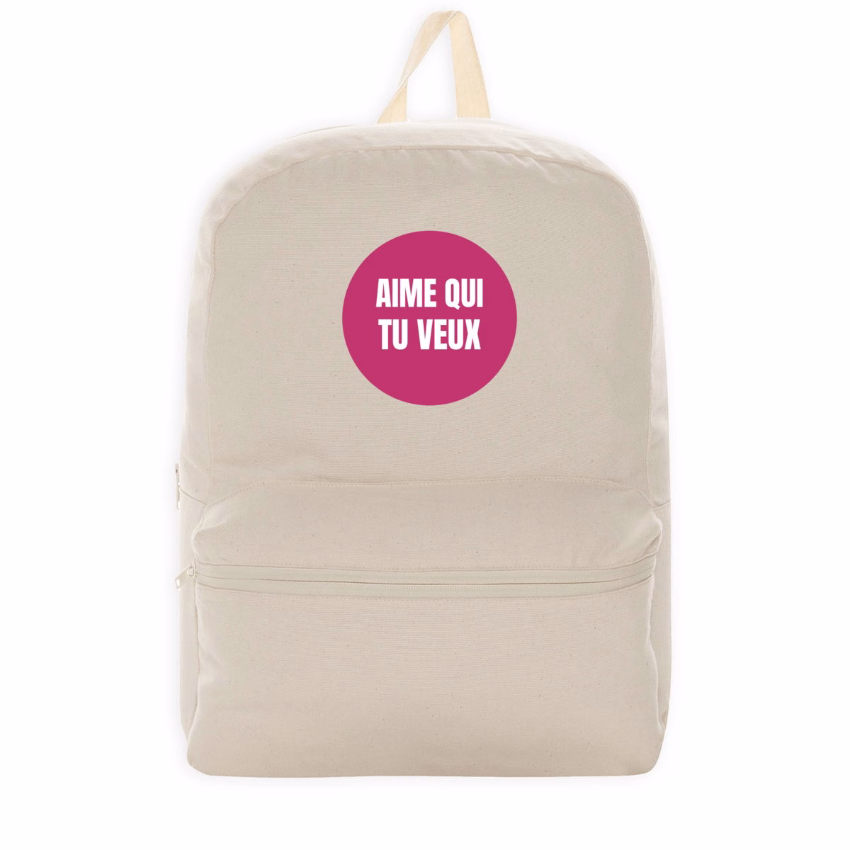 Sac à dos LGBT 100 % recyclé Aime qui tu veux