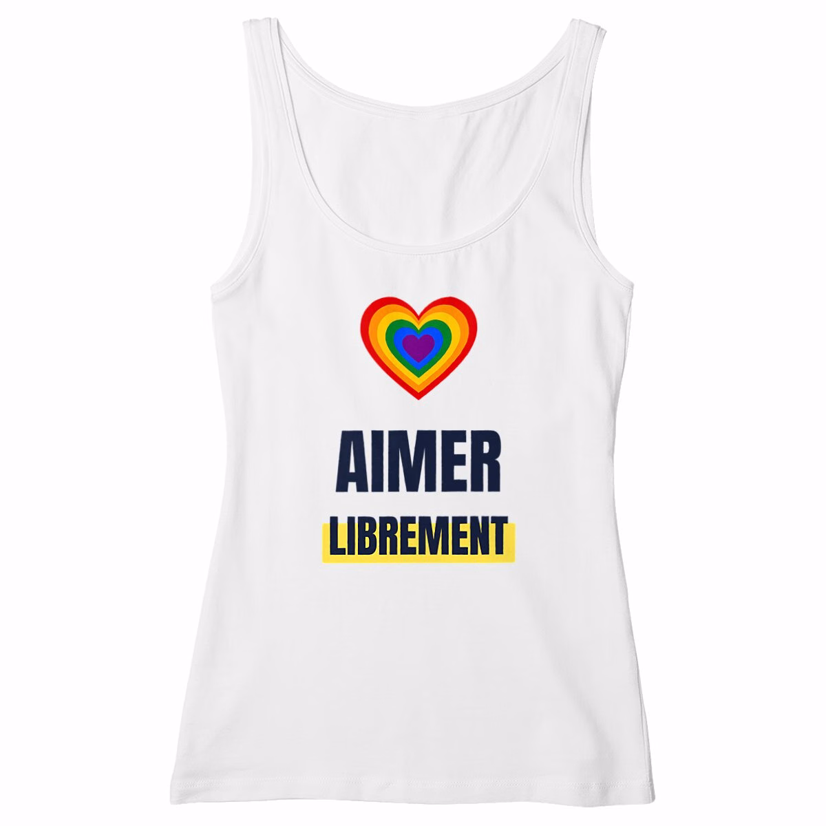 Débardeur LGBT coton bio Aimer librement