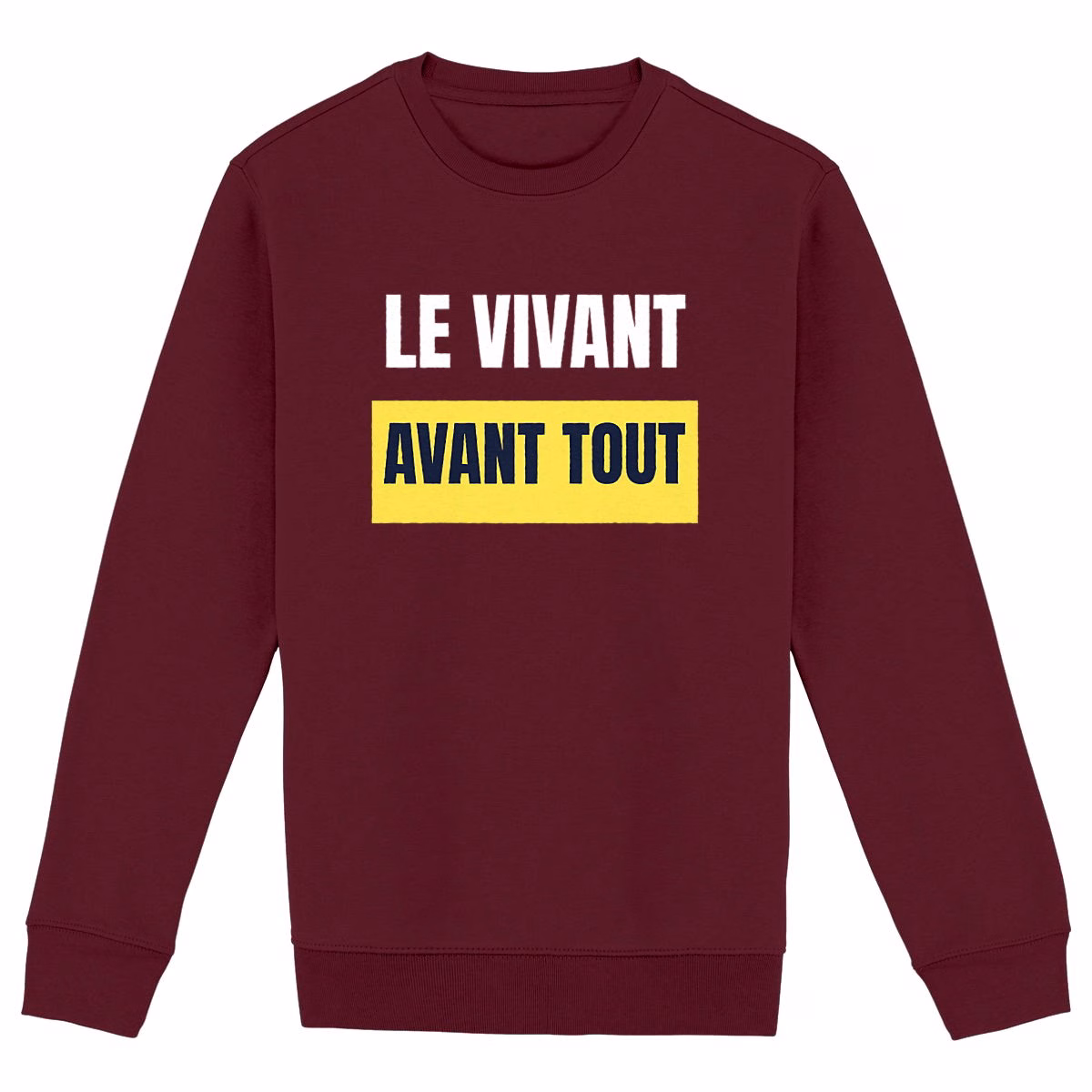 Sweat col rond écologie Le vivant avant tout