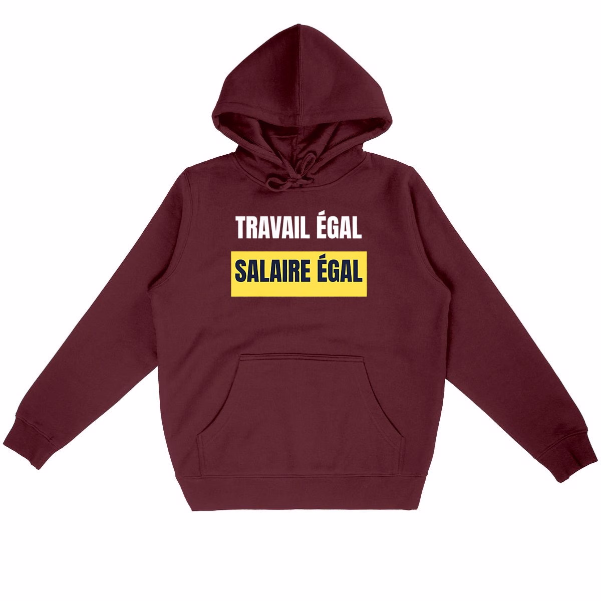 Sweat à capuche léger féministe Travail égal salaire égal