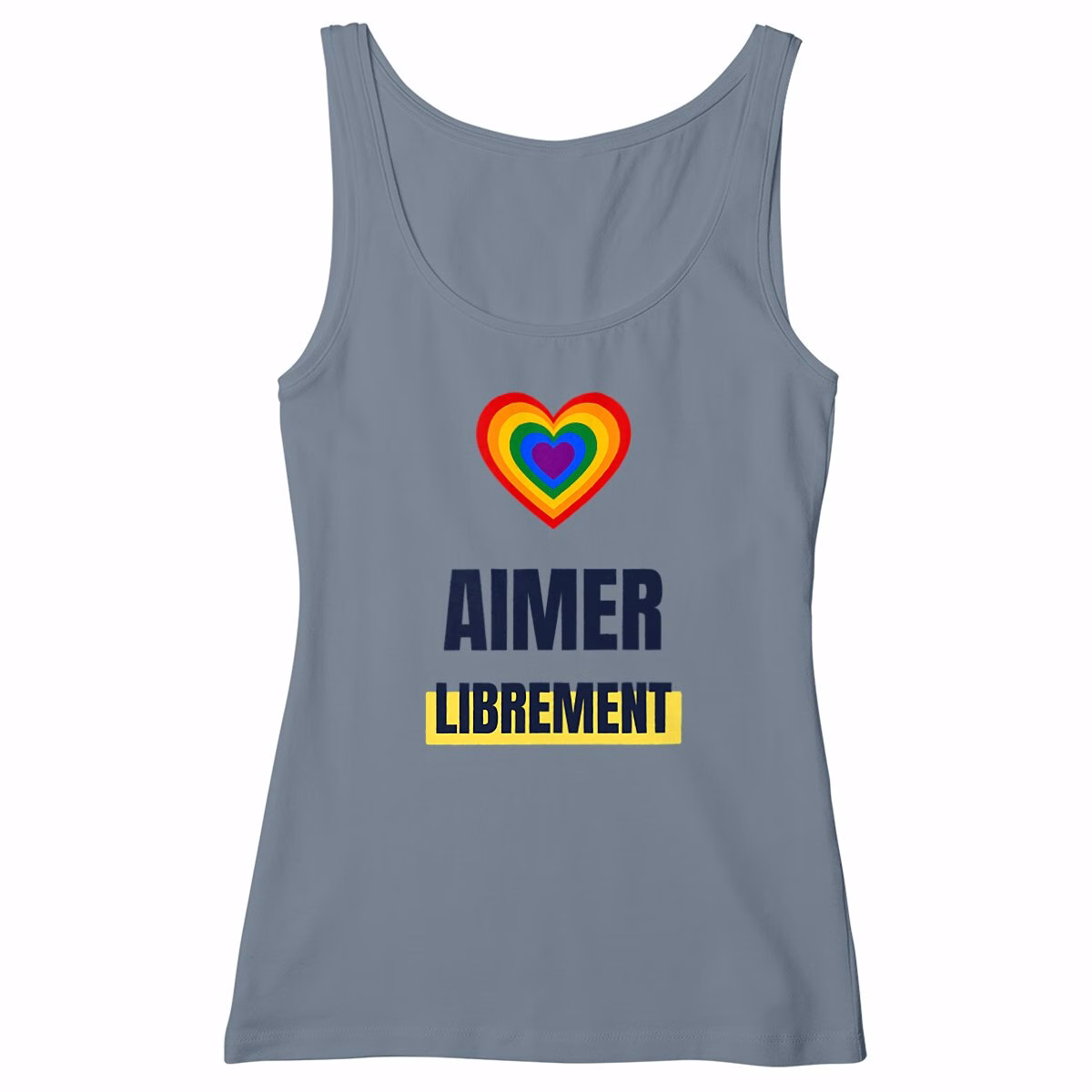 Débardeur LGBT coton bio Aimer librement