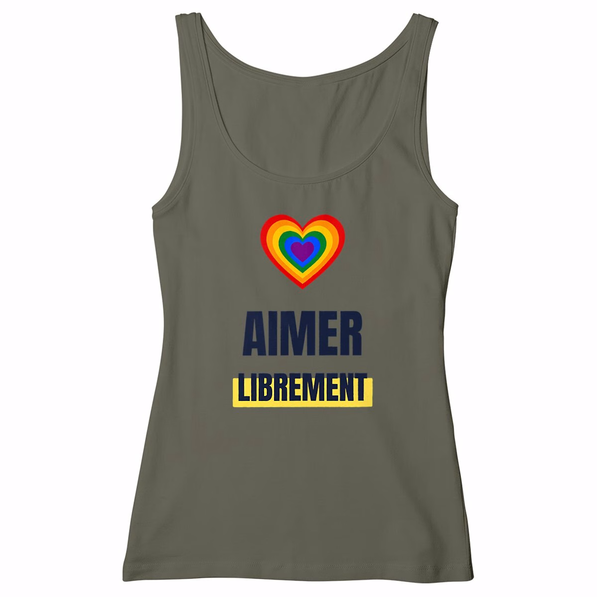 Débardeur LGBT coton bio Aimer librement