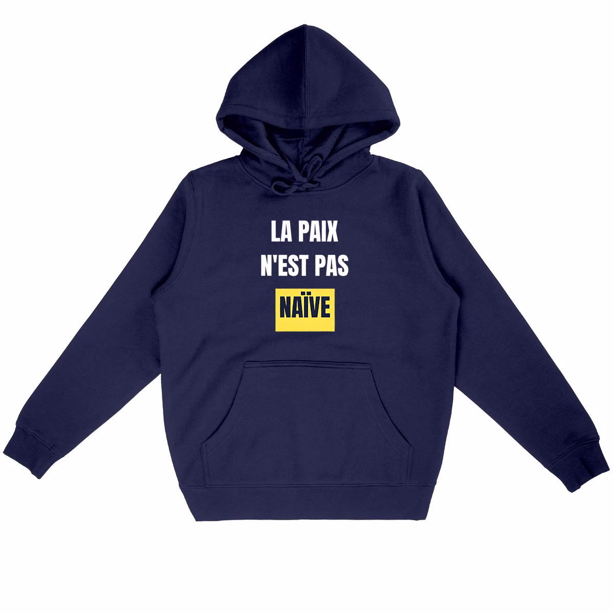 Sweat à capuche léger vivre ensemble La paix n'est pas naïve