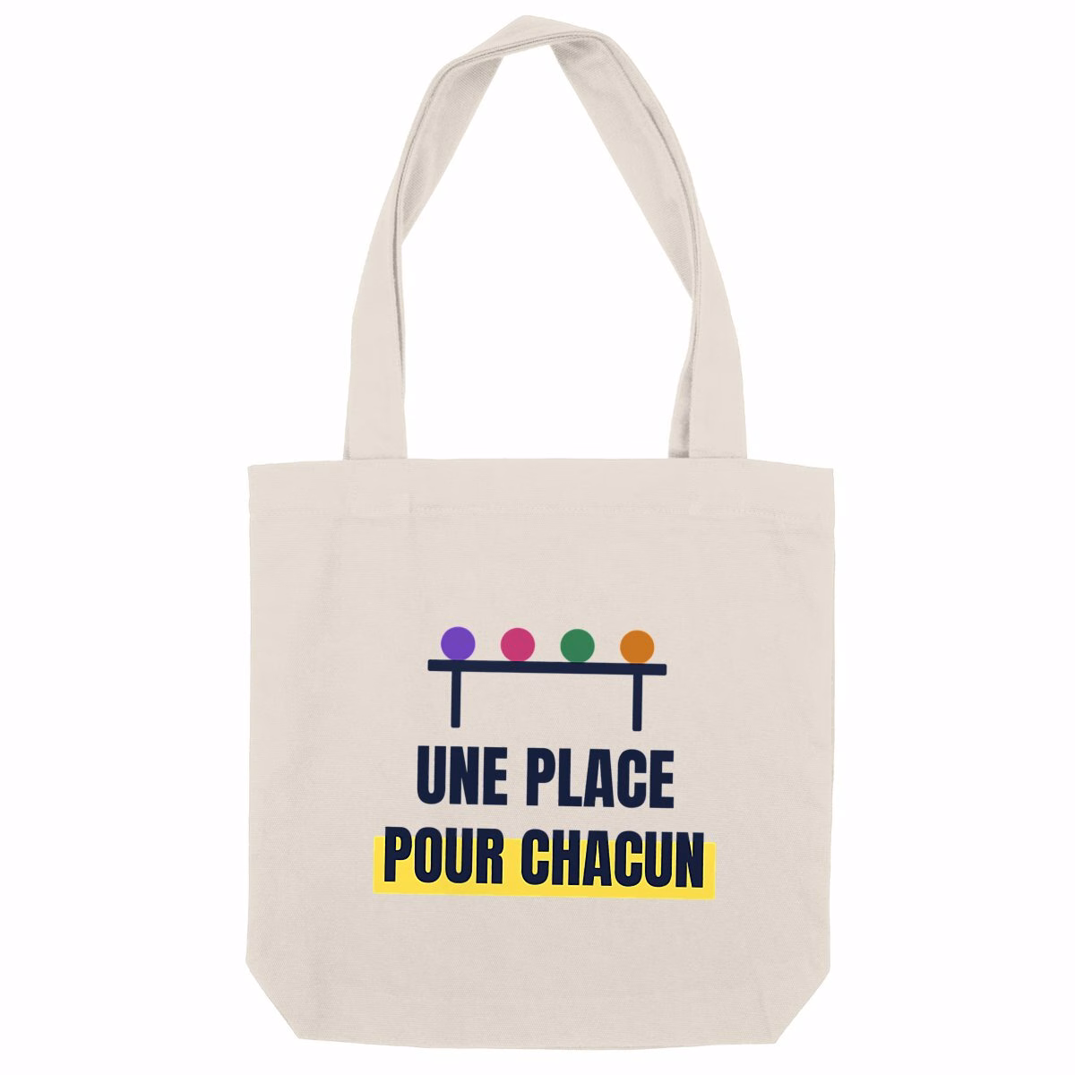 Tote bag vivre ensemble Une place pour chacun
