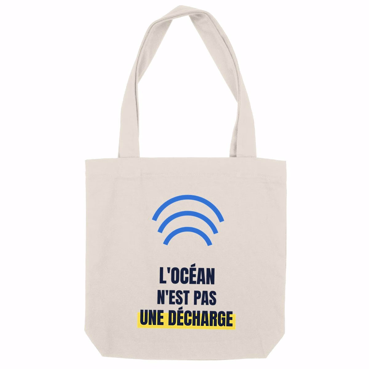 Tote bag écologie L'océan n'est pas une décharge