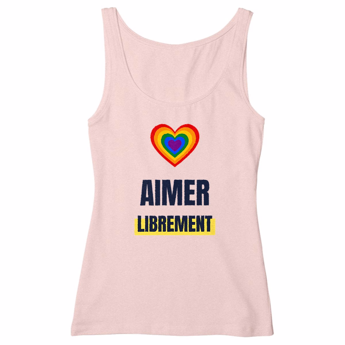 Débardeur LGBT coton bio Aimer librement