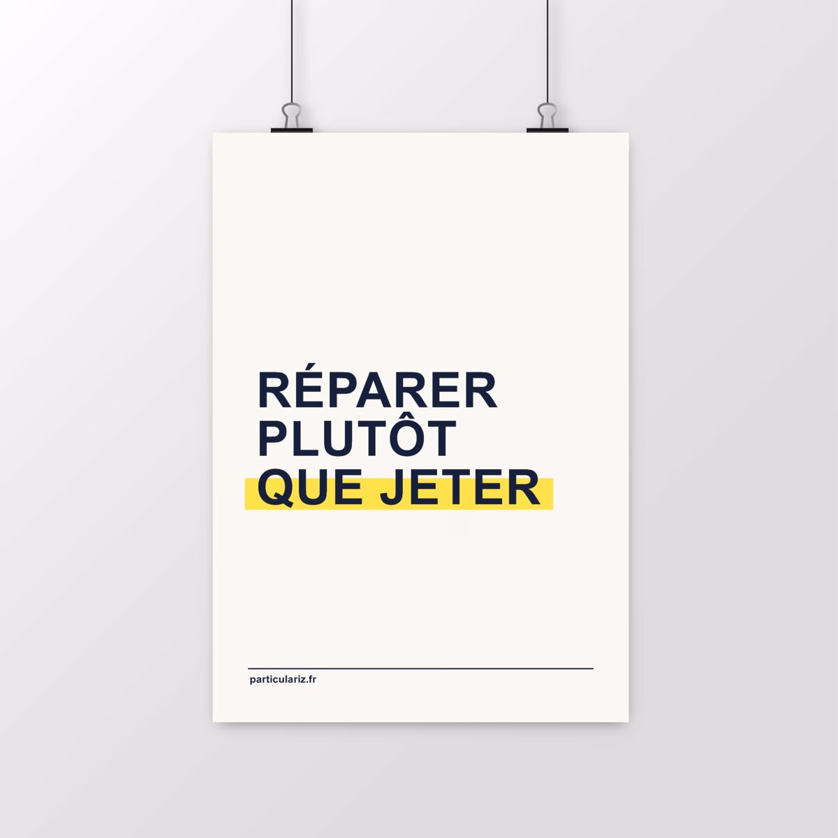 Affiche écologie « Réparer plutôt que jeter »