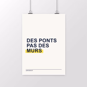 Affiche militante « Des ponts pas des murs »