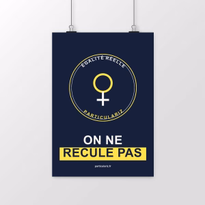 Affiche féministe « On ne recule pas »