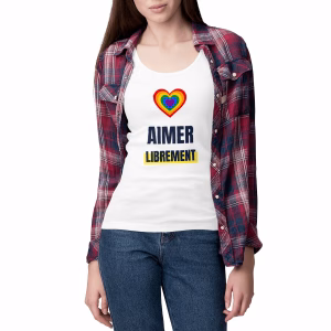 Débardeur LGBT coton bio Aimer librement