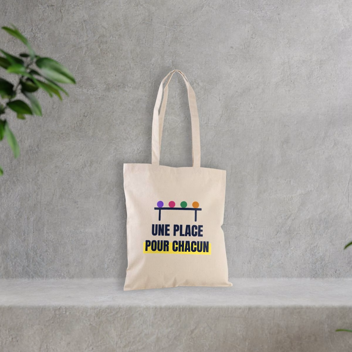 Tote bag vivre ensemble Une place pour chacun