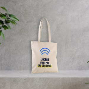 Tote bag écologie L'océan n'est pas une décharge