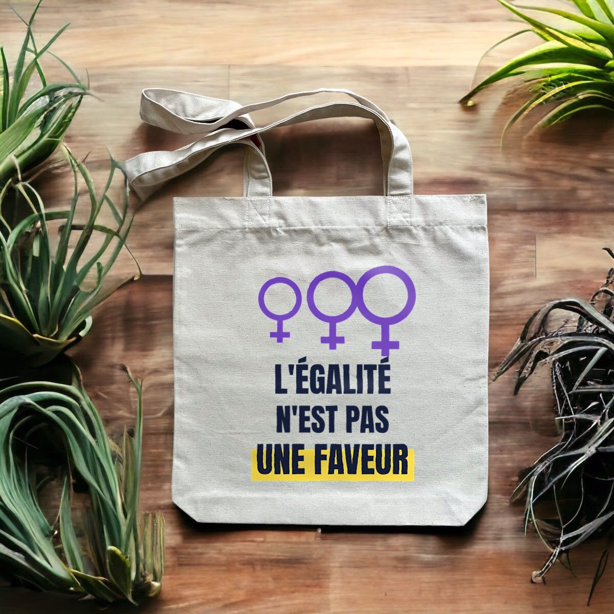 Tote bag féministe L'égalité n'est pas une faveur
