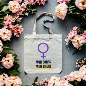Tote bag féministe Mon corps, mon choix