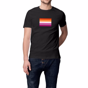 T-shirt aux couleurs du drapeau lesbien