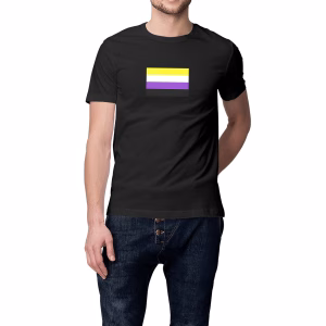 T-shirt aux couleurs du drapeau non binaire