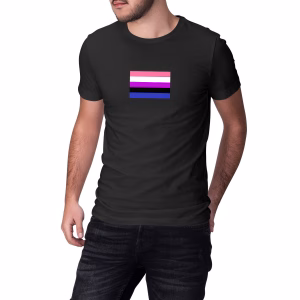T-shirt aux couleurs du drapeau genderfluid