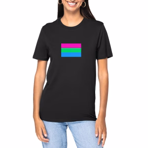 T-shirt aux couleurs du drapeau polysexuel