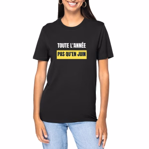 T-shirt LGBT noir Toute l’année pas qu’en juin