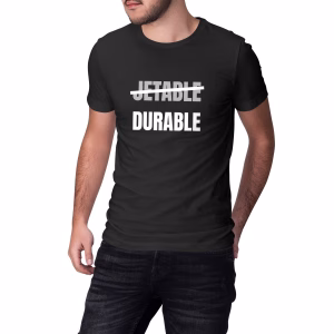 T-shirt écologie noir Jetable, durable