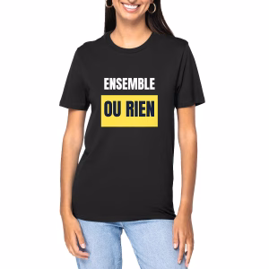 T-shirt vivre ensemble noir Ensemble ou rien
