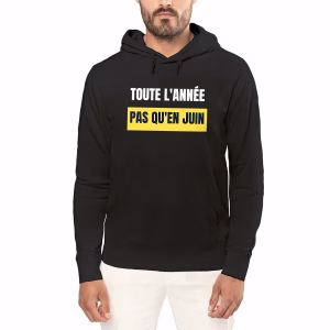 Sweat à capuche léger LGBT Toute l'année pas qu'en juin